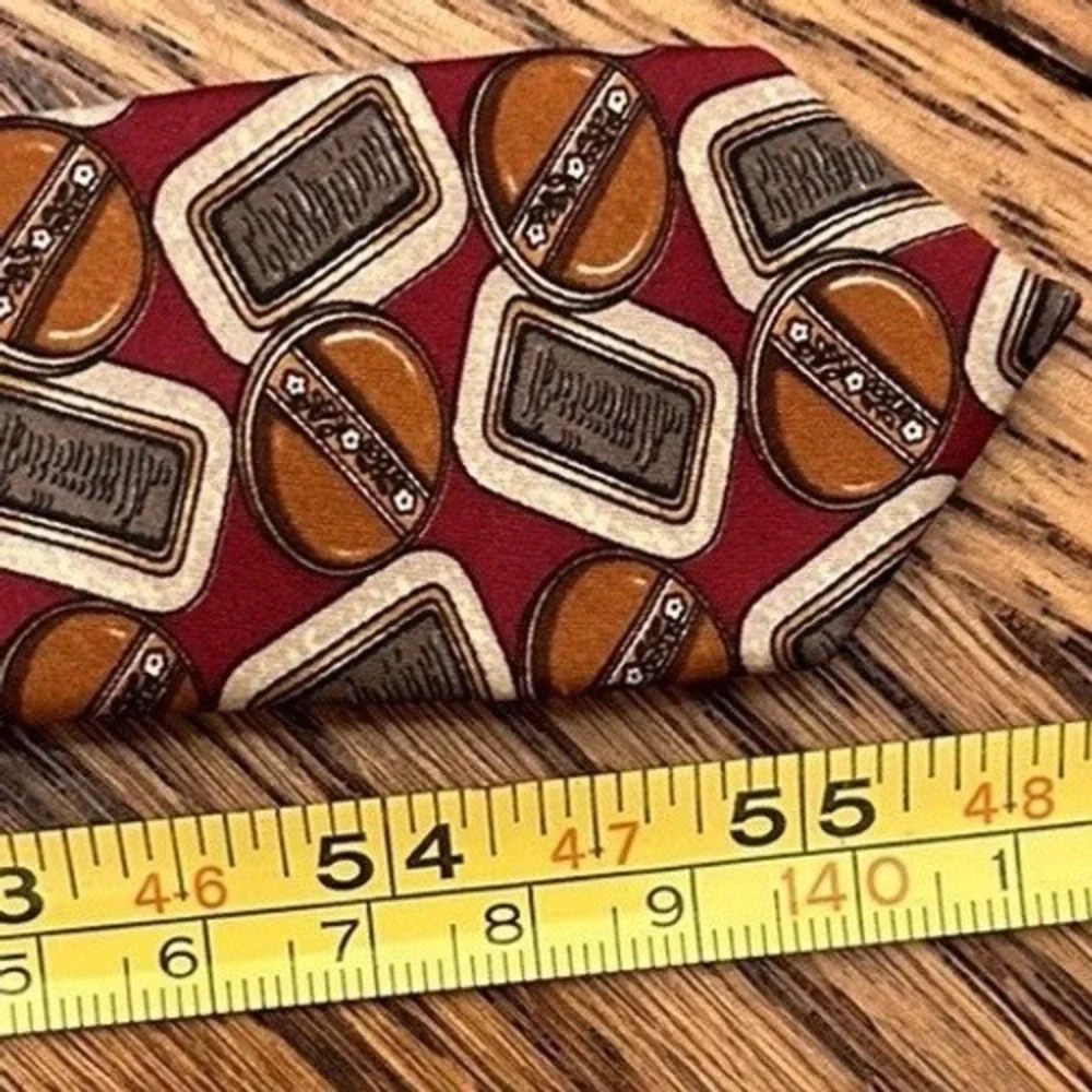 Valentino‎ Cravatte Silk Necktie Geometric Pattern Made in Italy